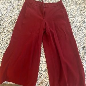 Ann Taylor maroon wide led dress pants